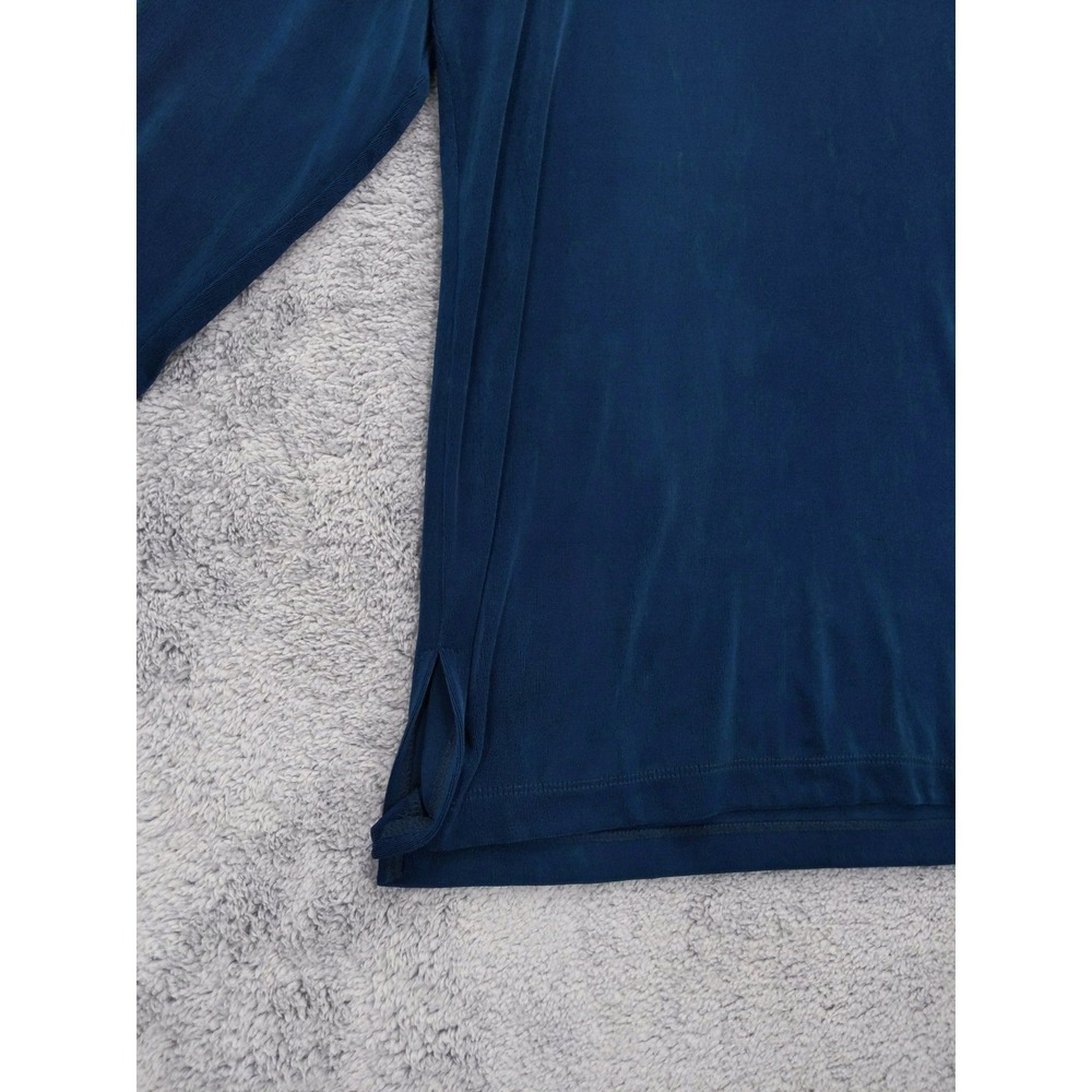 Citiknit Slinky Set V-Neck Long Sleeve Relaxed Fit Teal Sz S Travel Knit - Picture 5 of 10